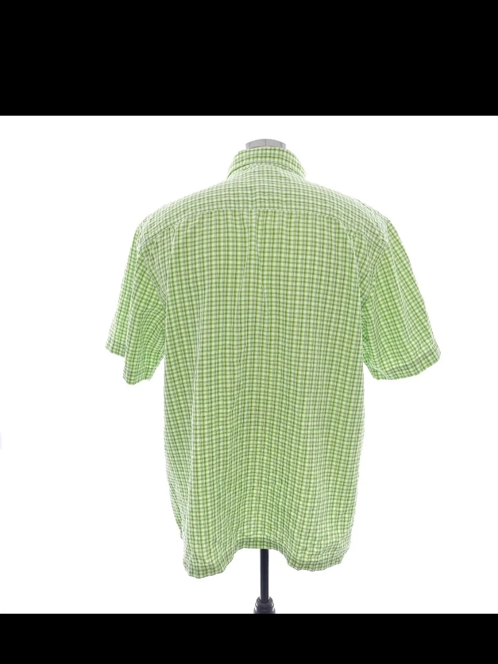 The North Face Green Plaid Button Up Short Sleeve Shirt Mens Size Large